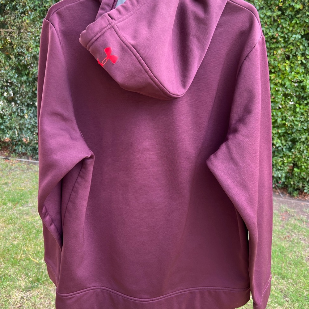 Under Armour Purple and Red Giant Logo Active Hoodie - Picture 4 of 5